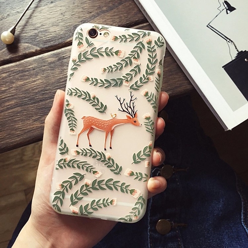 Main Floral Reindeer iPhone Case image